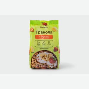 Гранола с бананом и клубникой 350 г