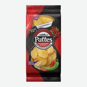Чипсы рифленые со вкусом острых специй Pattes 100г