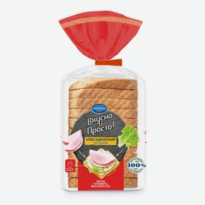 Хлеб Вкусно и Просто Тостовый пшеничный нарезной 320 г