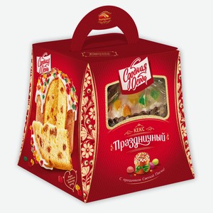 Кулич пасхальный «Сдобная Особа» Кекс праздничный с изюмом и цукатами, 480 г