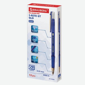 BRAUBERG Набор ручек шариковых i-Rite GT GLD, 12 набор
