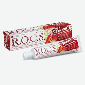 Зубная паста R.O.C.S. Teens. Вкус активного дня. Кола и Лимон для детей и подростков, 74 г
