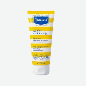 MUSTELA Водостойкий солнцезащитный лосьон для чувствительной кожи Sun Lotion SPF 50+, 100 мл