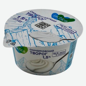 Творог скандинавский мягкий ложковый Lactica без добавок 1,5%, 150 г
