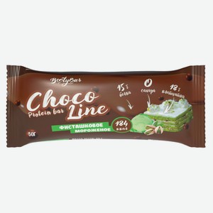 Батончик протеиновый BootyBar Choco Line Фисташковое мороженое, 50 г
