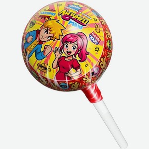 Карамель Канди клаб Лизунец Maxi на палочке в наборе с подарком 57г, 57 г