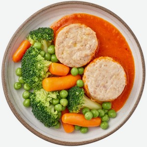 Котлеты Зеленая линия из индейки на пару с овощами 250 г