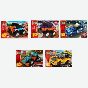 Конструктор пластиковый СПОРТКАР, 40-61 деталь, ассорти, ГОРОД МАСТЕРОВСпорткар