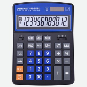 Калькулятор 12 разрядов, ЧЕРНО-СИНИЙ