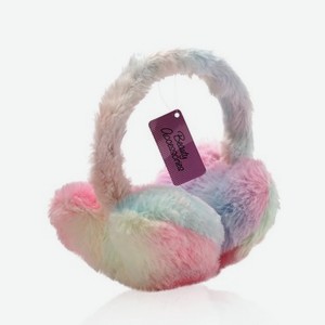 Пушистые наушники на голову Beauty Accessories   сердце   , розово-голубой