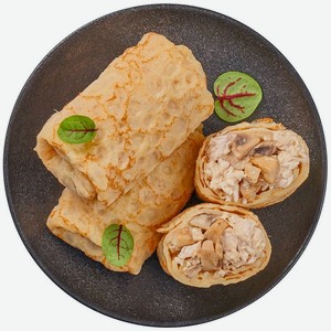 Блинчики с курицей и грибами в сливочном соусе Перекрёсток Select, 400г