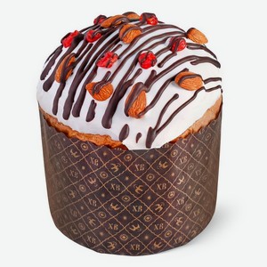 Кулич Пасхальный с вишней и шоколадной глазурью, 370г