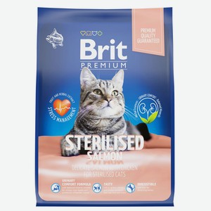 Brit Premium Cat Sterilized Salmon & Chicken. Сух.корм с ло