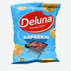 Чипсы Делуна Кукурузные Ракушки Со Вкусом Барбекю 60г М/у