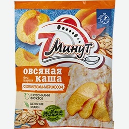 Каша Овсяная 7 Минут, Абрикос, Клубника, 45 Г
