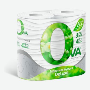 Бумага Туалетная Ova 3 Слоя 4 Рулона