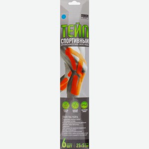 Тейп спортивный ECOS 6шт.по 25см,ширина 5см 5190, Китай