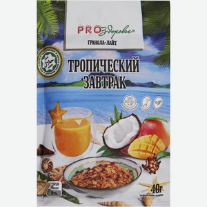 Гранола ЧТМ fantasy brands Тропический завтрак, Россия, 40 г