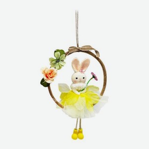 Подвесной Веночек с зайкой 24см в ассортименте