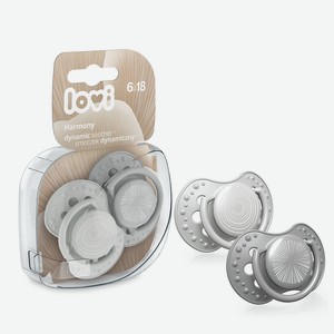 LOVI Пустышка силиконовая Harmony динамическая, 2 шт