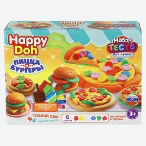 Набор для лепки Happy Doh Тесто Пицца и бургеры