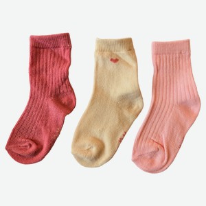 Носки детские InExtenso розовые 3 пары, р.12/13-13/14