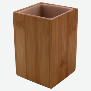 Стакан для зубных щеток бамбук, 7,3х7,3х11 см