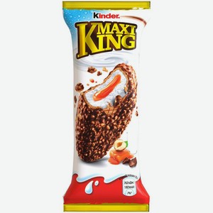 Вафля Kinder Maxi King покрытая молочным шоколадом с дроблёными орехами, с молочно-карамельной начинкой, 35г, 35 г