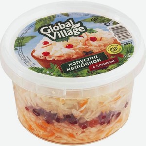 Капуста Global Village квашенная с клюквой и морковью 500 г