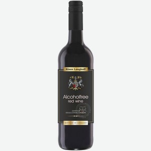 Вино Klaus Langhoff безалкогольное красное сладкое 0.75л, 750 мл