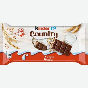 Шоколад Kinder Country с молочно-злаковой начинкой, 4х20г