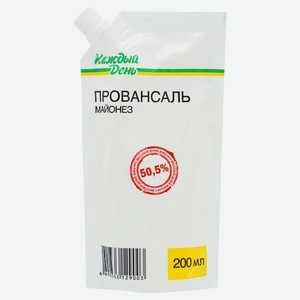 Майонез АШАН «Каждый День» Провансаль 50,5%, 200 мл