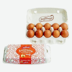 Яйцо куриное «ЭкоПтица» Липецкие СО коричневое, 10 шт