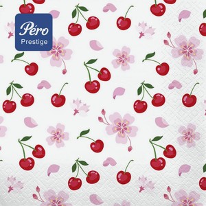Салфетки Pero Prestige Вишня 3слоя 33х33см, 20шт