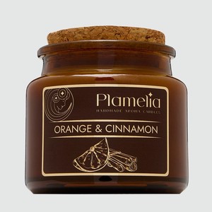 PLAMELIA Свеча ароматическая Апельсин и корица, 105 мл