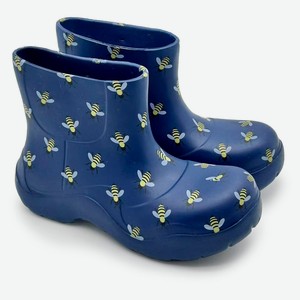 Полусапоги женские InExtenso синие с пчелами, р. 36/37-40/41