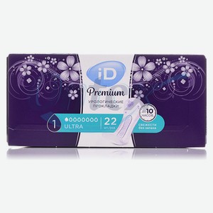 Прокладки урологические id Light Premium Ultra Для легкой степени недержания, 22 шт