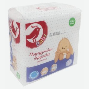 Трусики-подгузники Auchan Красная птица, maxi (9-14 кг), 4+ размер, 22 шт