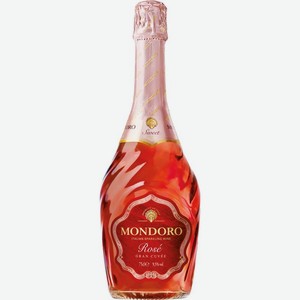 Вино игристое Mondoro Rose розовое полусладкое 9.5% 0.75л, 750 мл