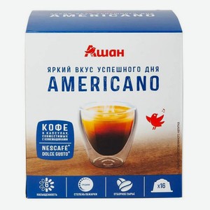 Кофе АШАН Dolce Gusto Americano в капсулах 7 г х 16 шт