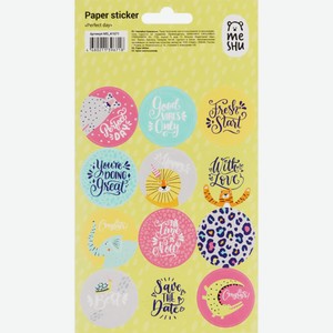 Наклейки MESHU Perfect day бумажные, 12х21см MS_41671, Китай, 12 шт