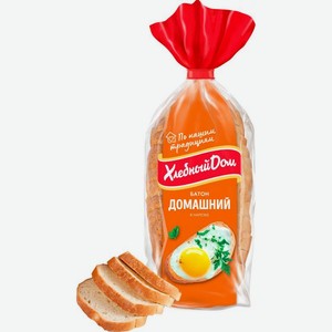 Батон Хлебный Дом Домашний нарезанный 230г