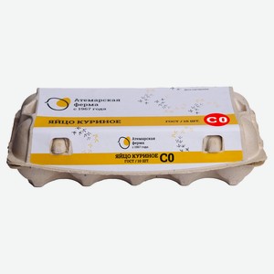 Яйцо куриное «Атемарская ферма» С0 цвет в ассортименте, 10 шт