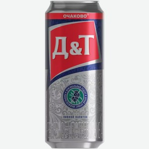 Пивной Напиток Очаково Джин-Тоник Нефильтр. Пастер. 7% Ж/Б 0,45Л