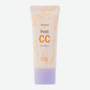 CC-крем для лица SPF32 PA++ тон Нейтральный беж Petit CC Natural Holika Holika
