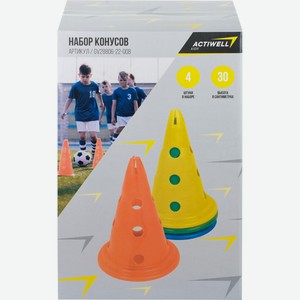 Набор конусов ACTIWELL микс цветов 30см GV28806-22-008, Китай, 4 шт
