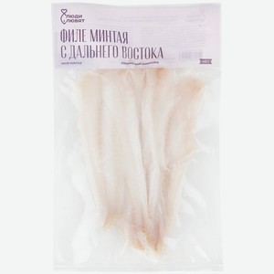 Минтай филе без кожи замороженный Люди Любят, 400г, 400 г