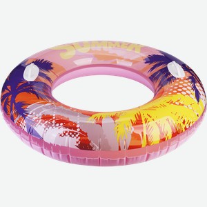 Круг надувной ACTIWELL AQUA Тропики 100см, с ручками, Арт. 35279