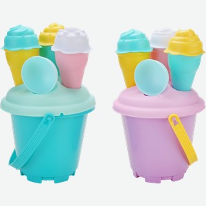 Набор игровой для песка BIGGA мороженое, с ведерком, 9 предметов, Арт. OB1587103