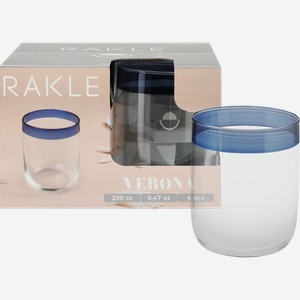 Набор стаканов RAKLE Verona, низкие, стекло, 280мл, Арт. VRN112, 4шт